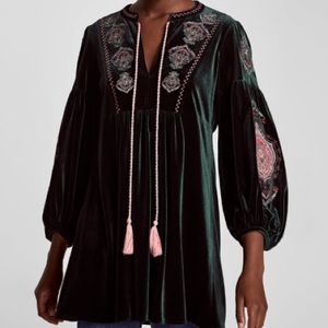 NWT Zara velvet dress